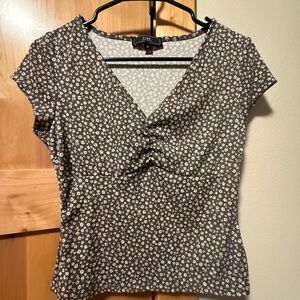 Vibe Brown Floral Women's Blouse